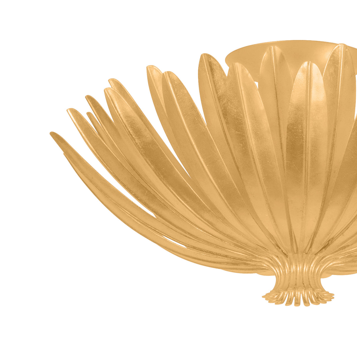 Yasmin Semi-Flush 18", Gold Leaf