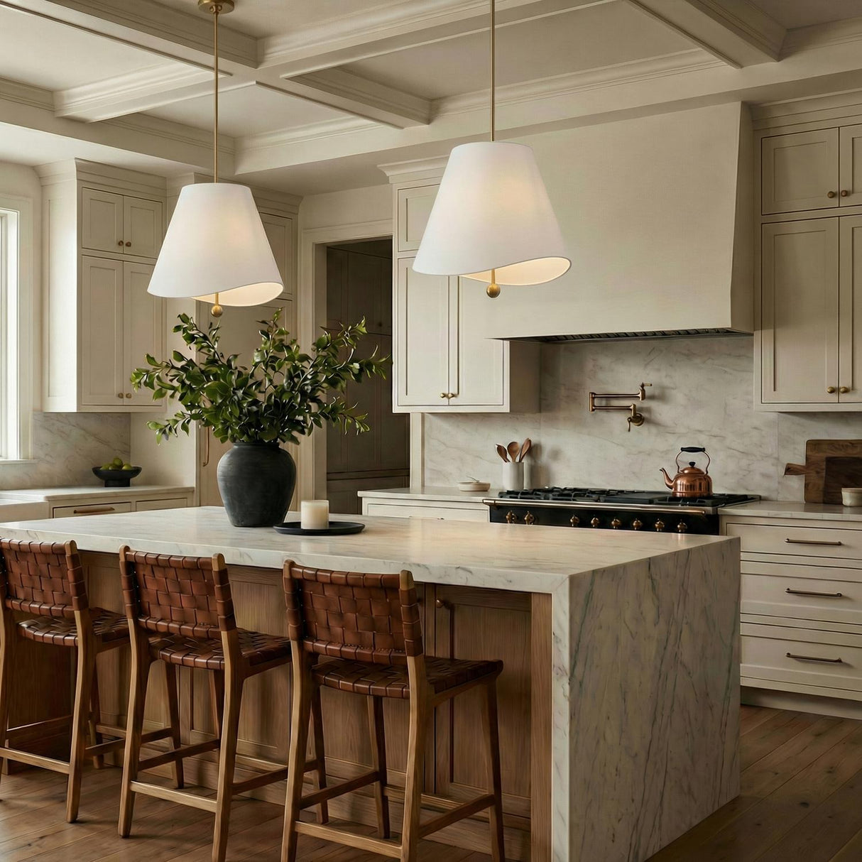 Jada Large Conical Pendant 24", Modern Brass