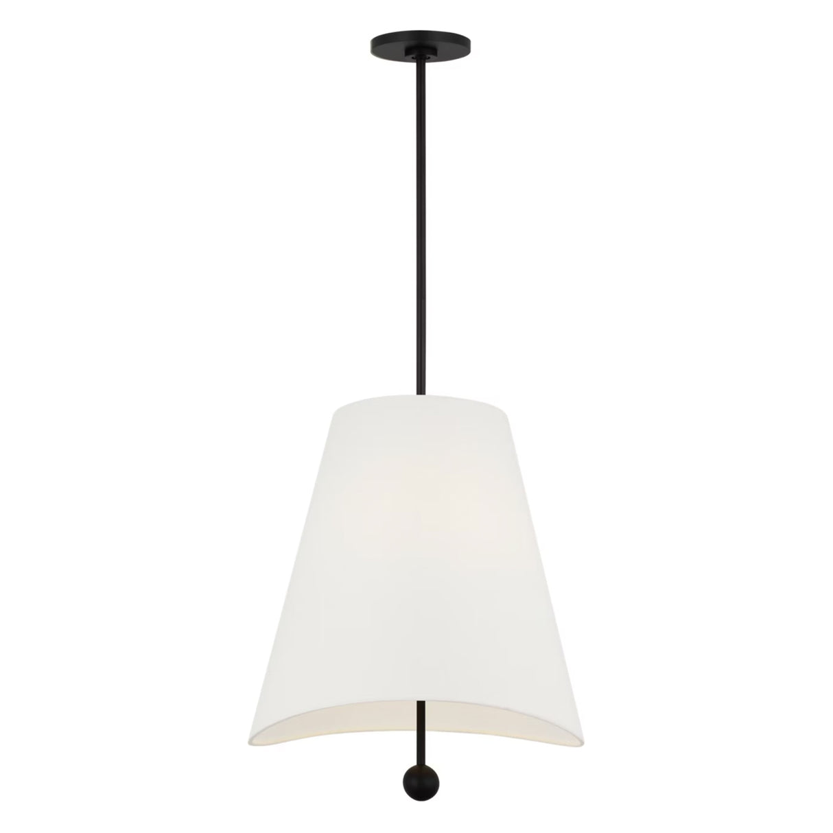 Jada Medium Conical Pendant 18", Matte Black