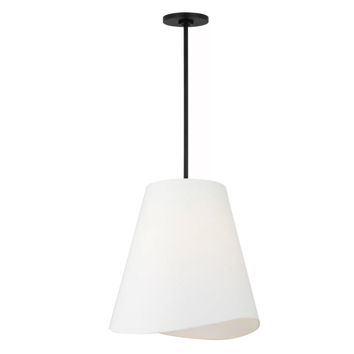 Jada Medium Conical Pendant 18", Matte Black