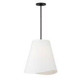 Jada Medium Conical Pendant 18", Matte Black
