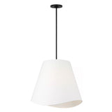 Jada Large Conical Pendant 24", Matte Black