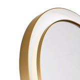Hedley Round LED Mirror 24" x 24", Modern Brass