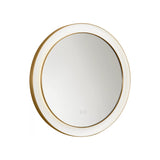 Hedley Round LED Mirror 24" x 24", Modern Brass