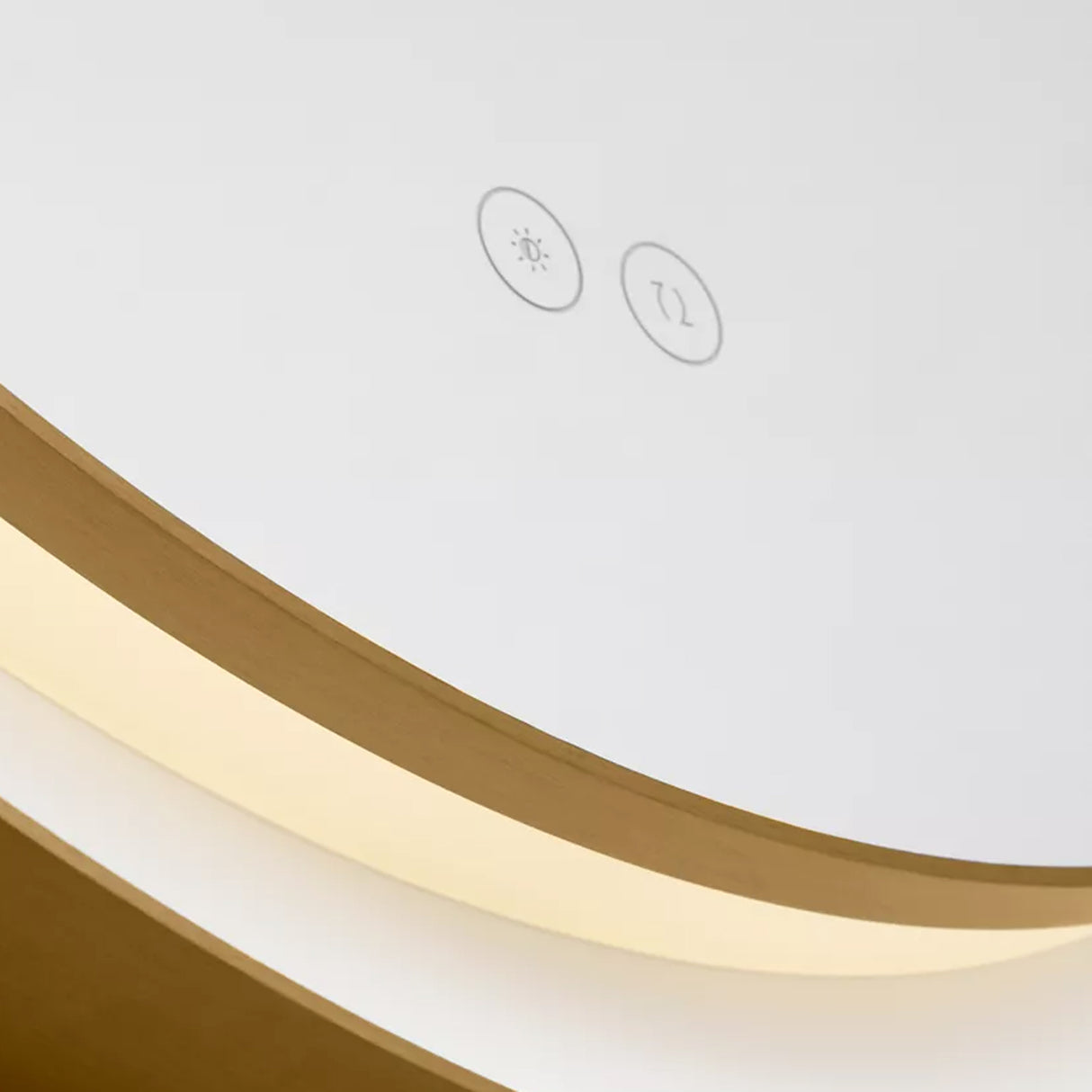 Hedley Round LED Mirror 24" x 24", Modern Brass