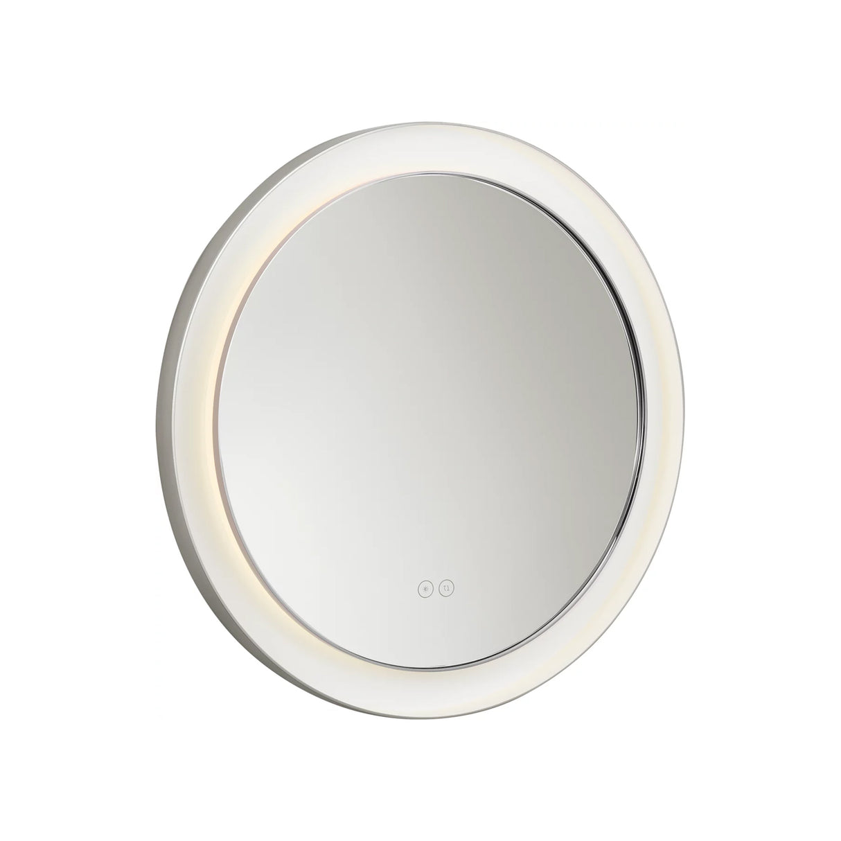 Hedley Round LED Mirror 24" x 24", Polished Nickel