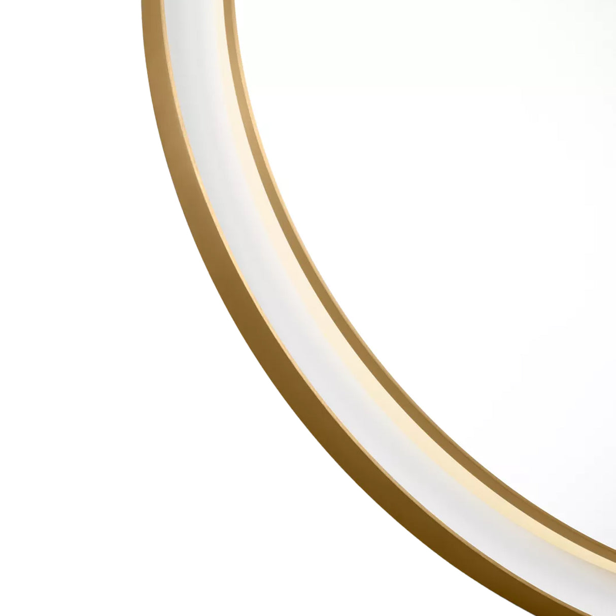 Hedley Round LED Mirror 36" x 36", Modern Brass