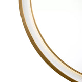 Hedley Round LED Mirror 36" x 36", Modern Brass