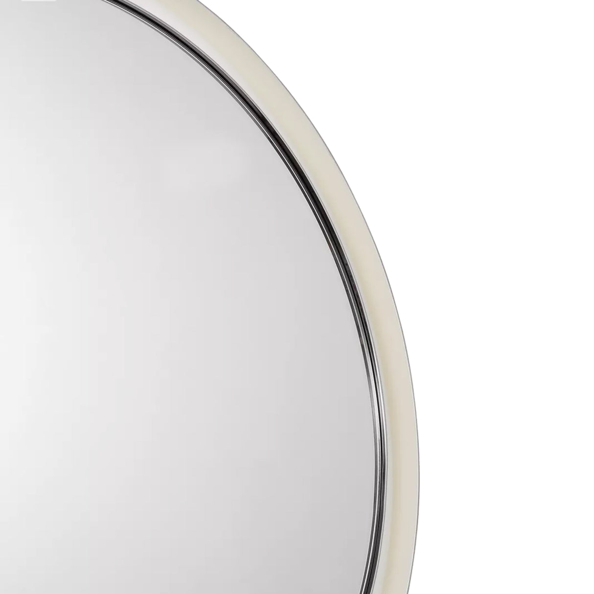 Hedley Round LED Mirror 36" x 36", Polished Nickel