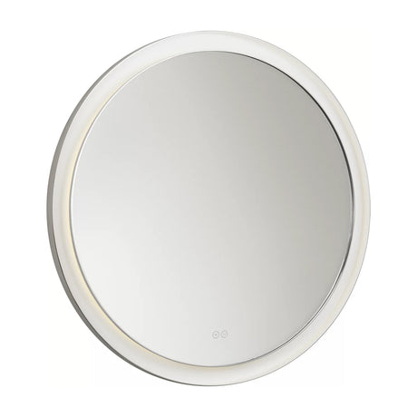 Hedley Round LED Mirror 36" x 36", Polished Nickel