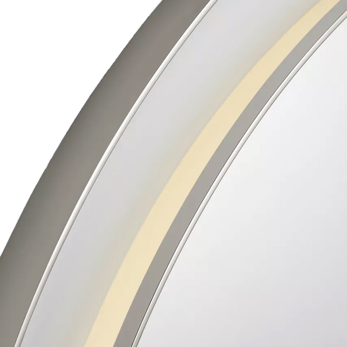 Hedley Round LED Mirror 36" x 36", Polished Nickel