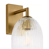 Fiora Wall Sconce 10", Modern Brass