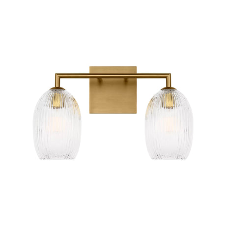 Fiora 2 Light Vanity 16", Modern Brass
