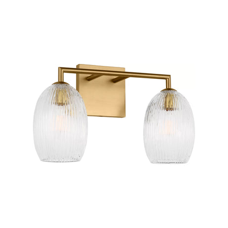 Fiora 2 Light Vanity 16", Modern Brass