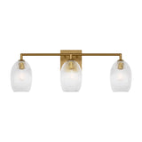 Fiora 3 Light Vanity 27", Modern Brass