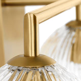 Fiora 3 Light Vanity 27", Modern Brass