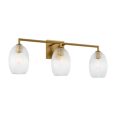 Fiora 3 Light Vanity 27", Modern Brass