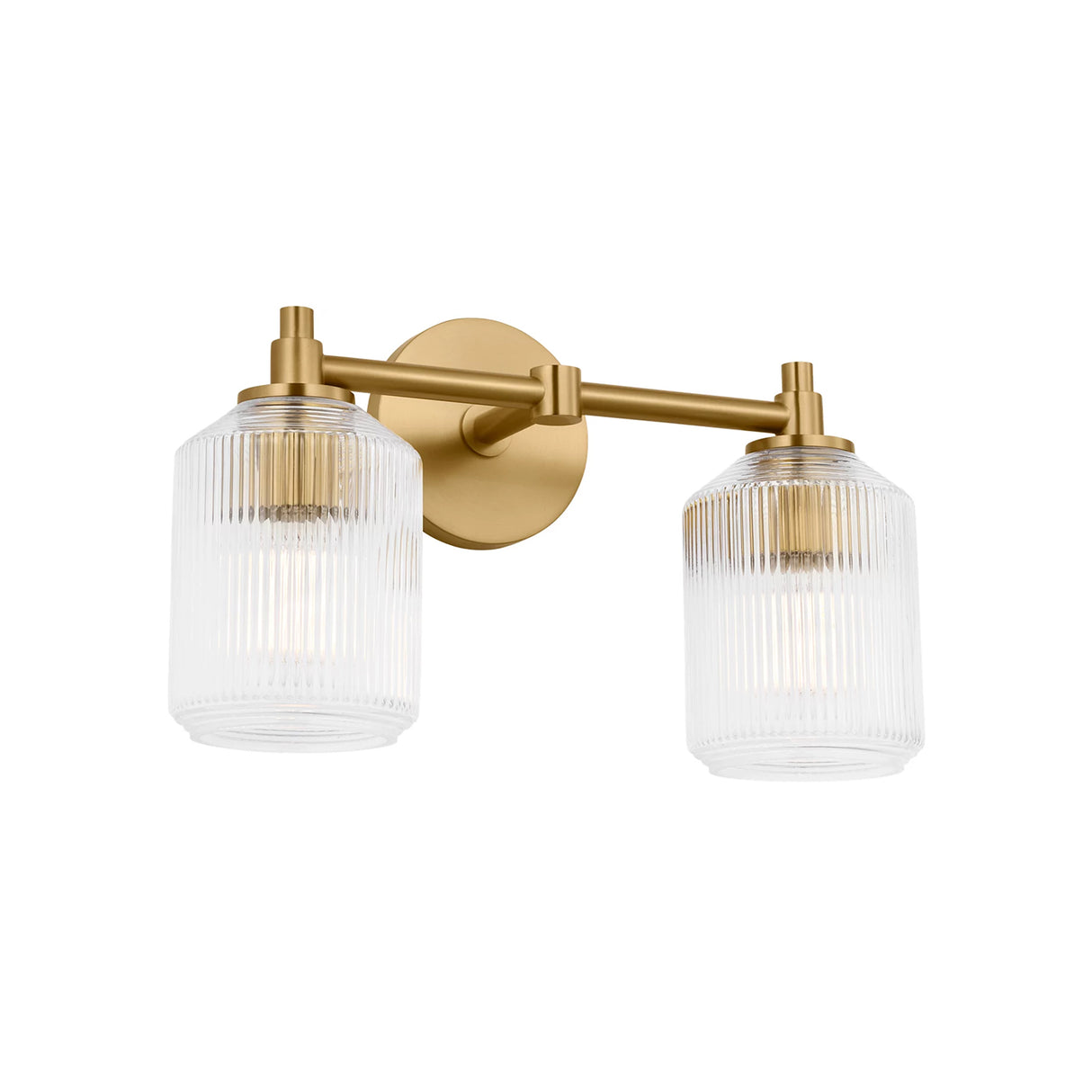 Lathan 2 Light Vanity 15", Modern Brass