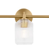 Lathan 3 Light Vanity 26", Modern Brass