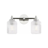 Lathan 2 Light Vanity 15", Polished Nickel