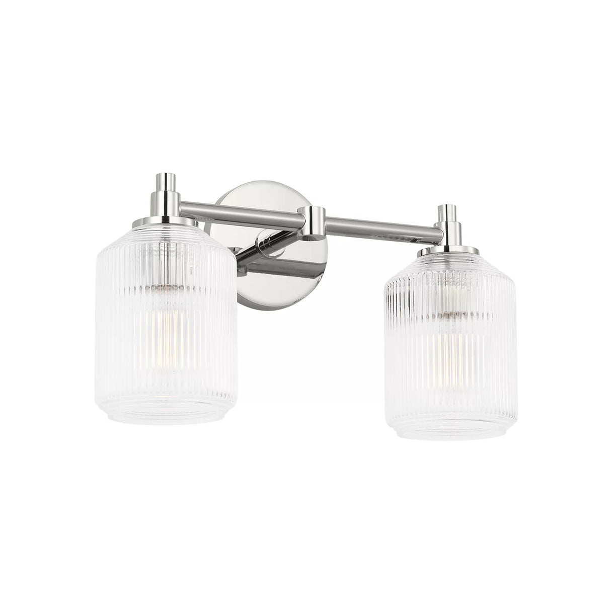Lathan 2 Light Vanity 15", Polished Nickel
