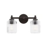 Lathan 2 Light Vanity 15", Aged Iron