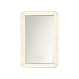 Hedley Rectangular LED Mirror 18" x 27", Modern Brass