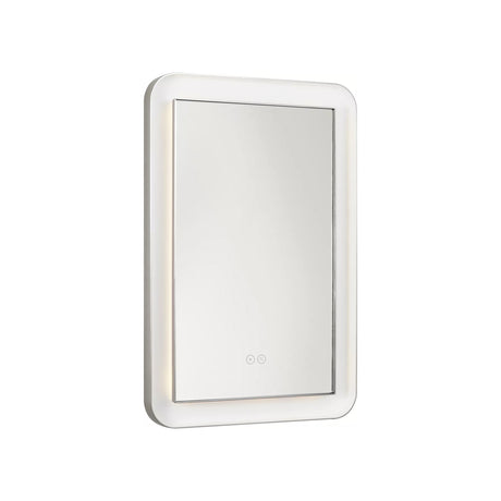 Hedley Rectangular LED Mirror 18" x 27", Polished Nickel