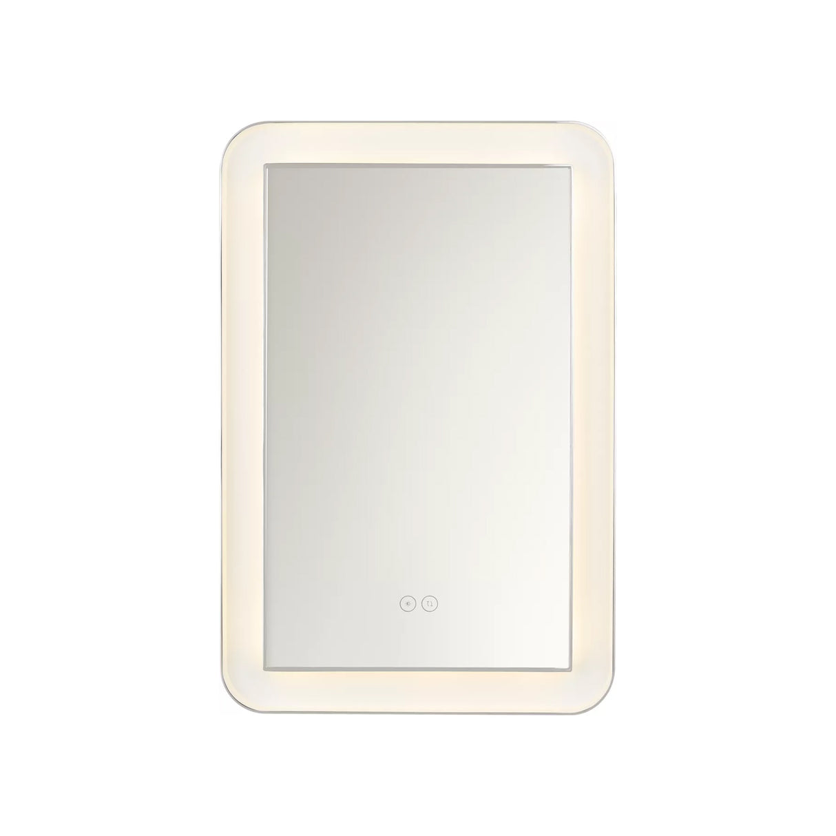Hedley Rectangular LED Mirror 18" x 27", Polished Nickel