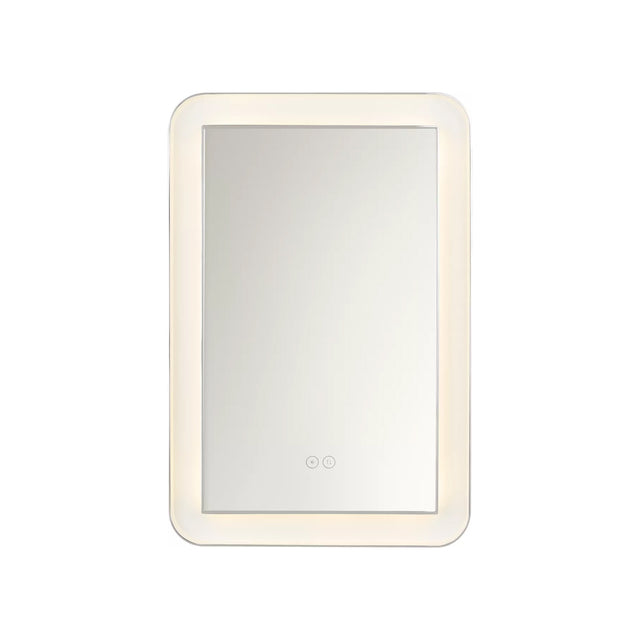Hedley Rectangular LED Mirror 18" x 27", Polished Nickel