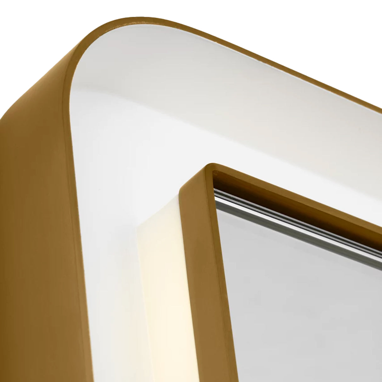 Hedley Rectangular LED Mirror 24" x 36", Modern Brass