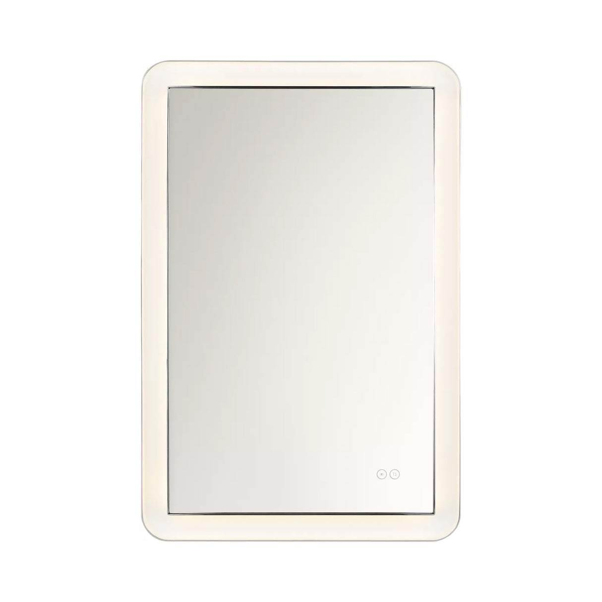 Hedley Rectangular LED Mirror 24" x 36", Polished Nickel