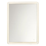 Hedley Rectangular LED Mirror 36" x 48", Modern Brass