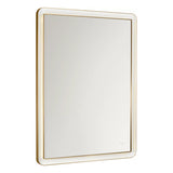 Hedley Rectangular LED Mirror 36" x 48", Modern Brass
