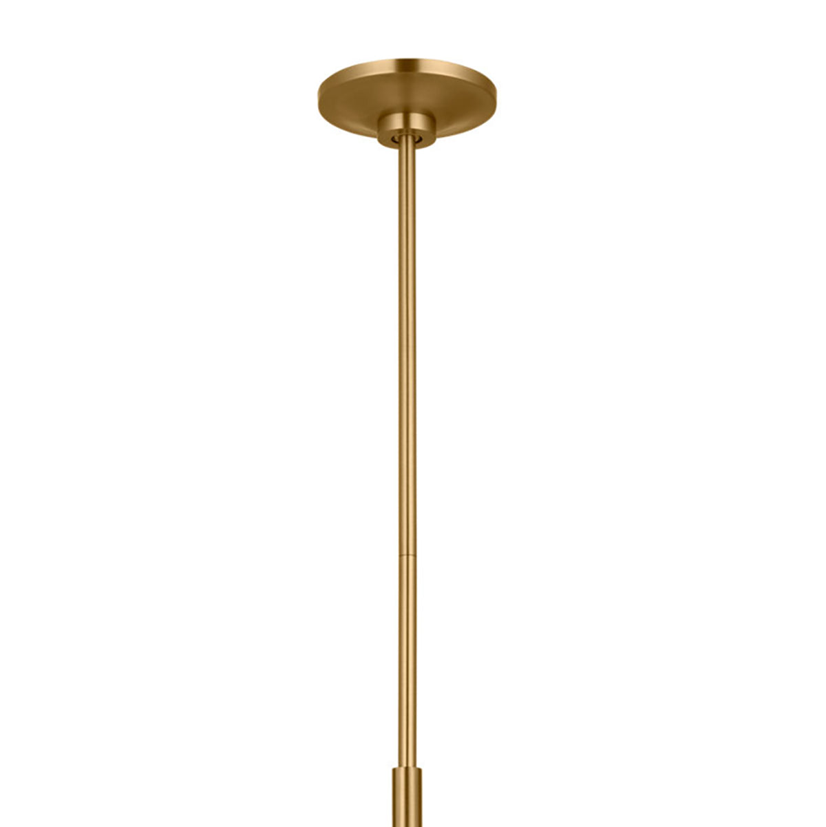 Hanna Medium Pendant 16", Modern Brass and White Plaster