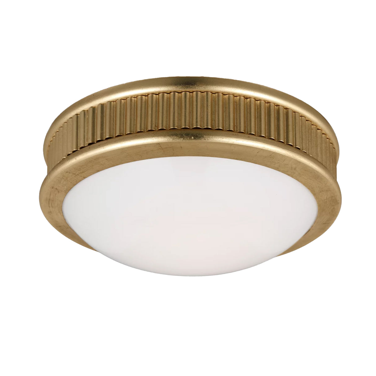 Bishop Small LED Flush Mount 8", Gilded Brass