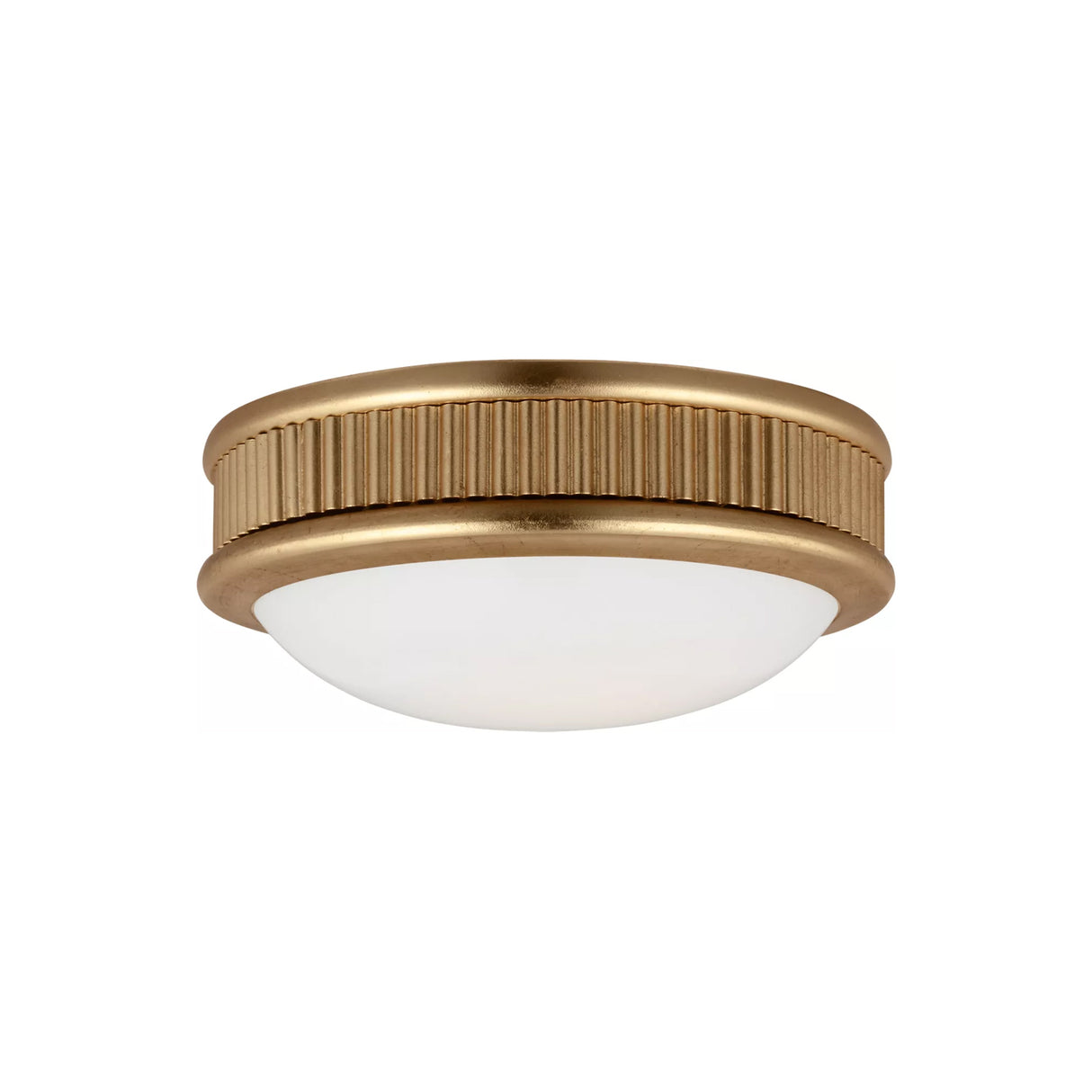 Bishop Small LED Flush Mount 8", Gilded Brass