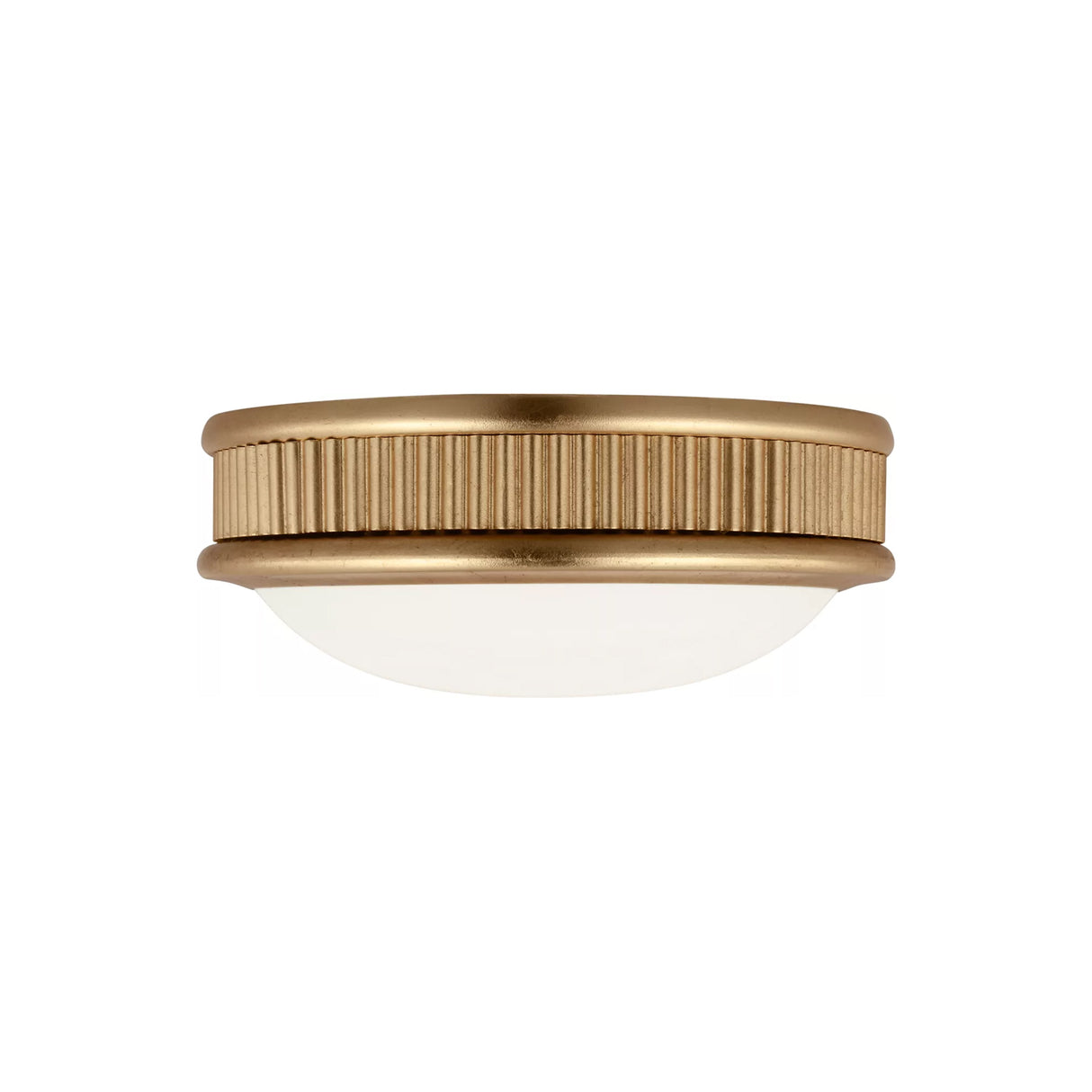 Bishop Small LED Flush Mount 8", Gilded Brass