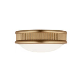 Bishop Small LED Flush Mount 8", Gilded Brass