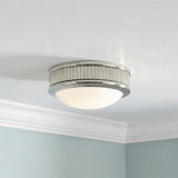 Bishop Small LED Flush Mount 8", Polished Nickel