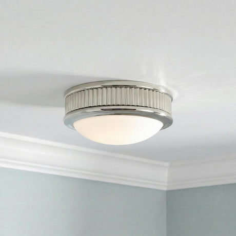 Bishop Small LED Flush Mount 8", Polished Nickel