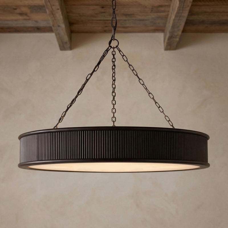 Bishop Ring Chandelier 27", Aged Iron