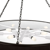 Bishop Ring Chandelier 36", Aged Iron