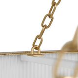 Bishop Ring Chandelier 27", Gilded Brass