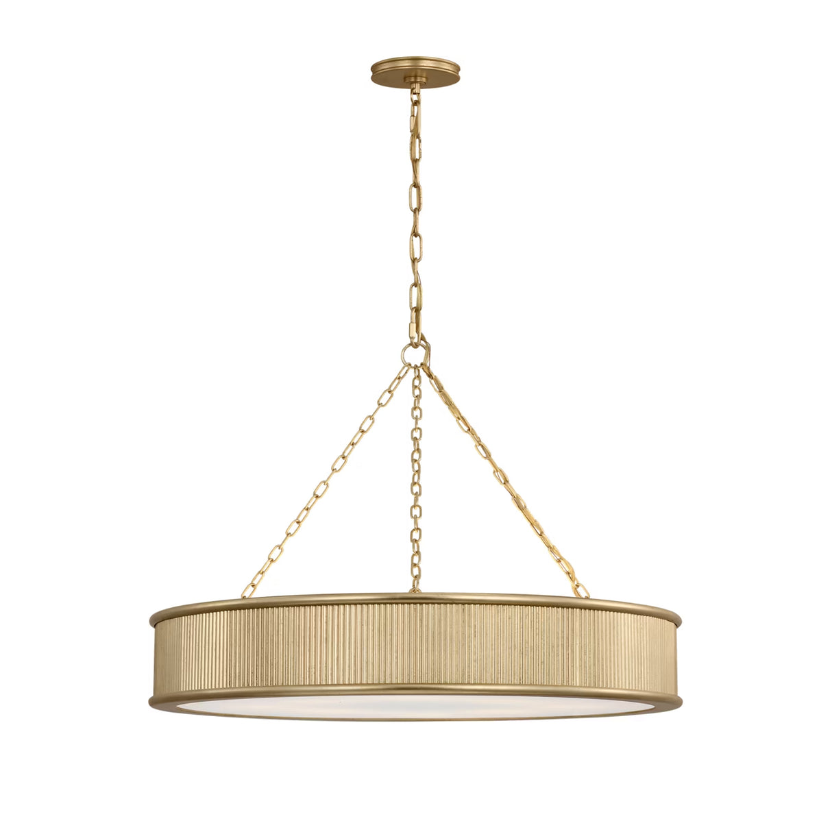 Bishop Ring Chandelier 27", Gilded Brass