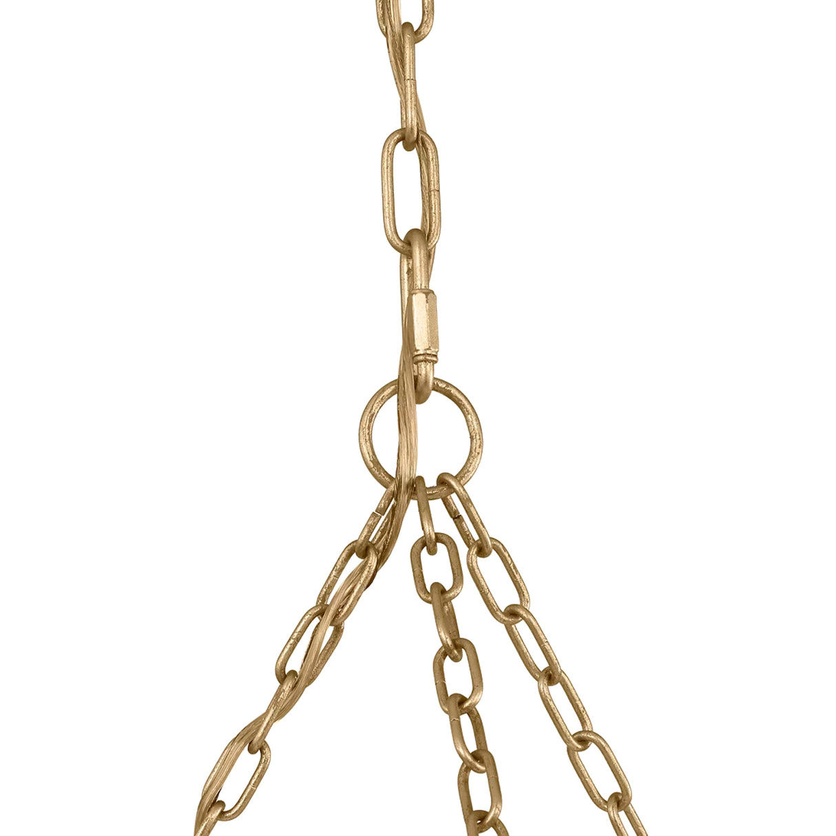 Bishop Ring Chandelier 36", Gilded Brass