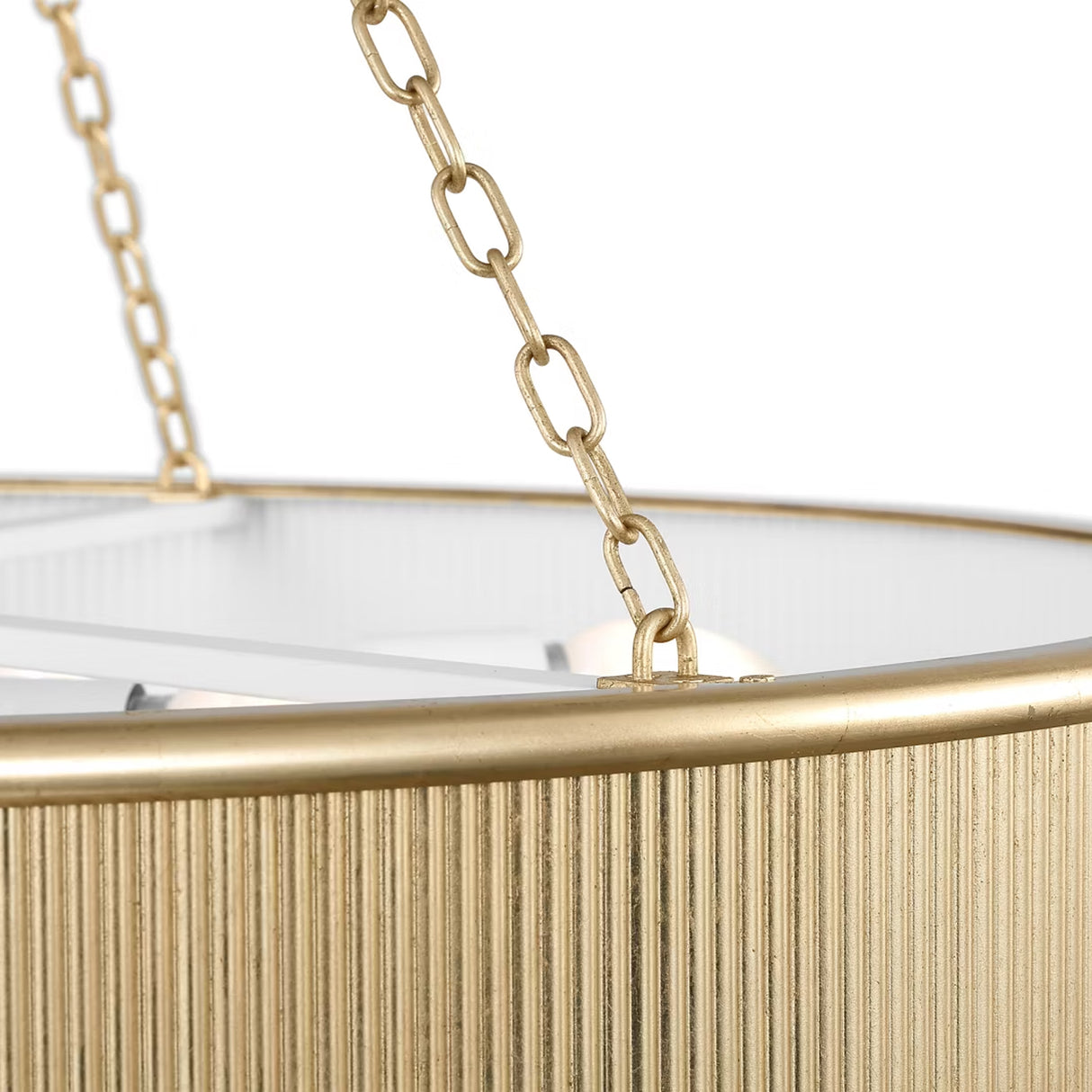 Bishop Ring Chandelier 36", Gilded Brass