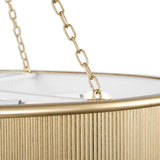 Bishop Ring Chandelier 36", Gilded Brass