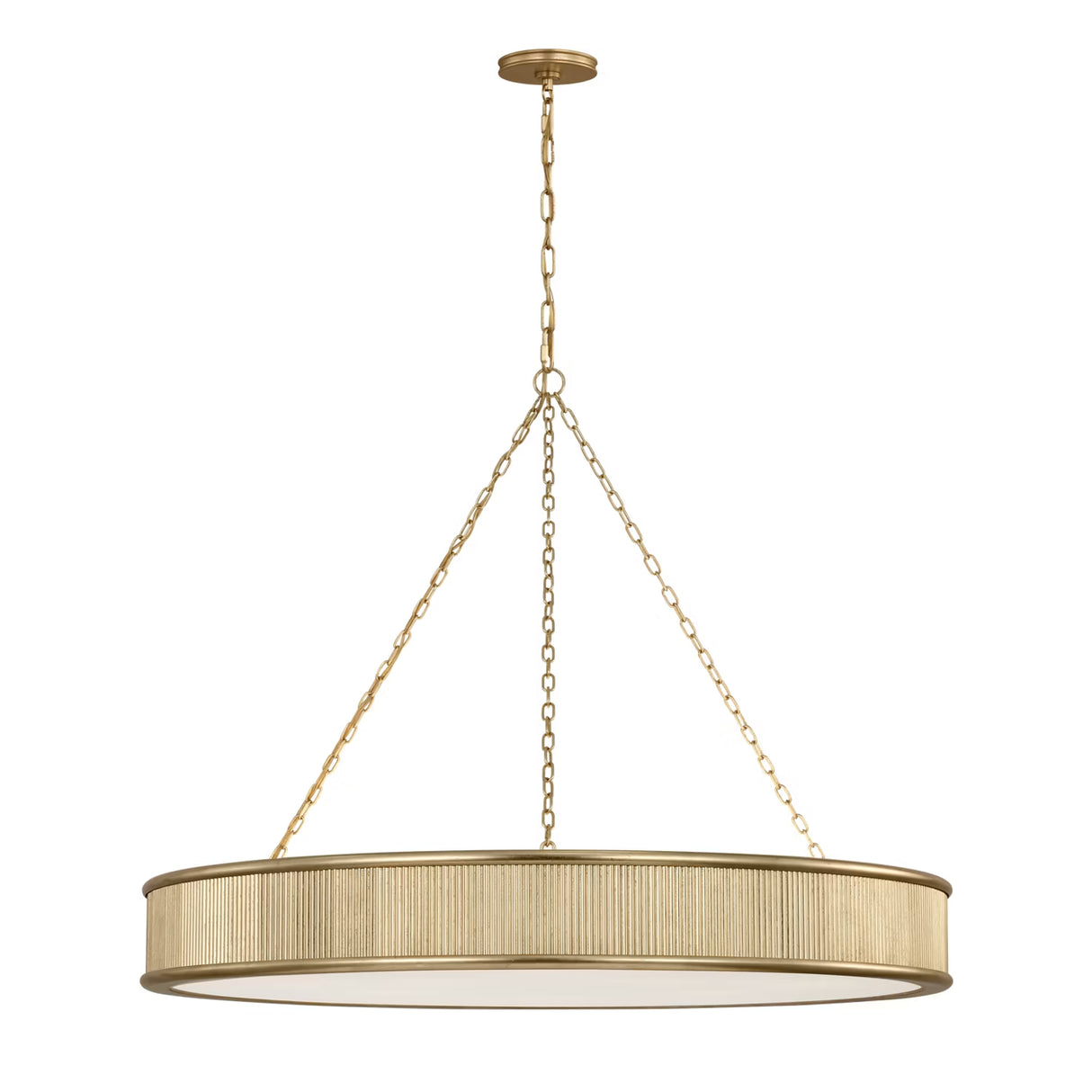 Bishop Ring Chandelier 36", Gilded Brass