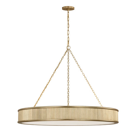 Bishop Ring Chandelier 36", Gilded Brass